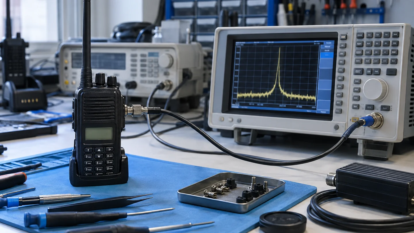 Equipo de radiocomunicación conectado a instrumental de diagnóstico